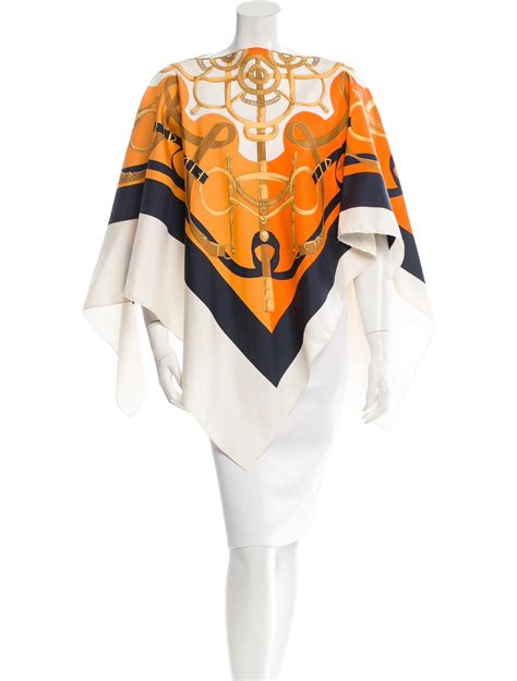 hermes silk poncho.